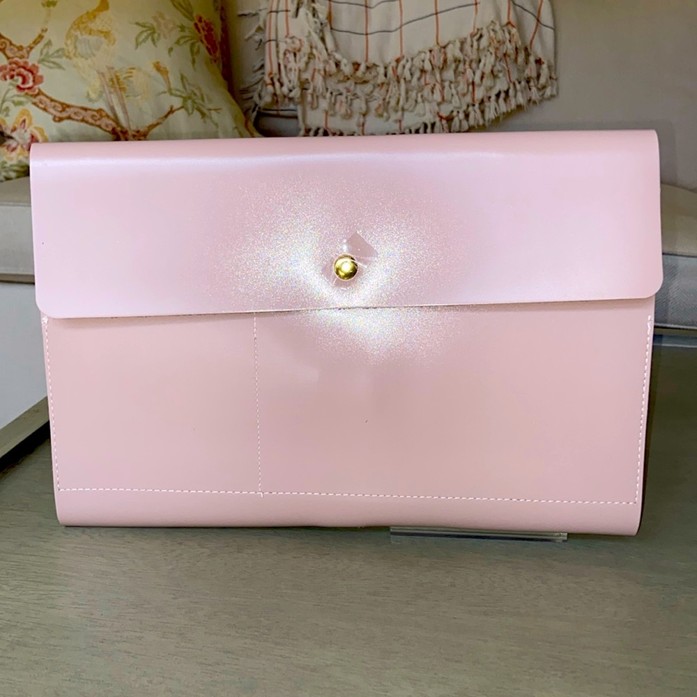 NEW in bag. Glass Ladder & Co. Megan Blush Pink Portfolio Clutch. 12.5” tablet - Picture 1 of 10